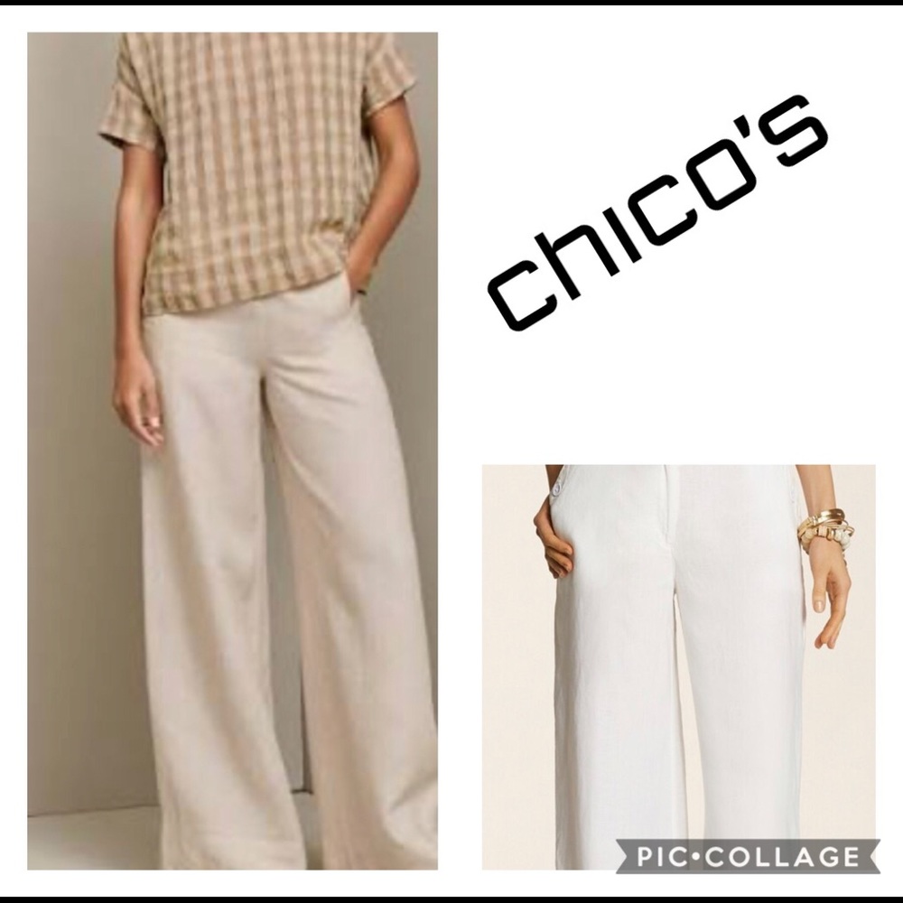 **2 Pairs New Chico’s Linen Pants**